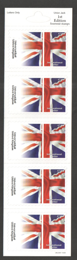 (image for) UKL0001 Union Jack Universal Mail Stamps Dated: 10/08